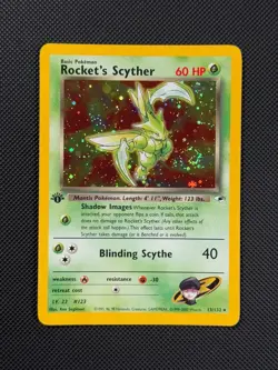 Pokemon Cards Rocket's Scyther 13/132 1ST EDITION Gym Heroes WOTC Holo Rare - Image 2