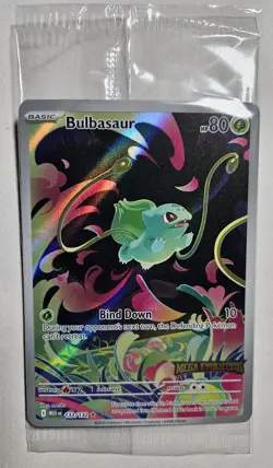 Pokemon TCG Mega Evolutions Stamped Promo Card - Bulbasaur 133/132 - NM - SEALED - Image 1