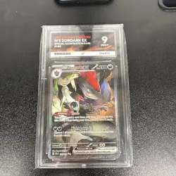 N's Zoroark EX 185/159 Journey Together ACE Mint 9 Pokemon Graded Card SIR - Image 1