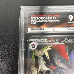 N's Zoroark EX 185/159 Journey Together ACE Mint 9 Pokemon Graded Card SIR - Image 3