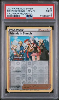 Pokemon TCG Friends In Sinnoh 131/159 PSA 9 Professor Program Stamped Promo Card - Image 1