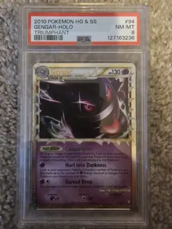 Pokemon Gengar TCG Prime Triumphant Holo Card 94/102 Mint Condition PSA 8 - Image 1