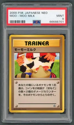 Pokemon Cards - PSA 9 Moo Moo Milk - JPN Neo - MINT - PSA9 - Image 1