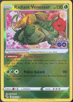 Radiant Venusaur 004/078 Pokemon GO Holo - Pokemon Card - Image 1