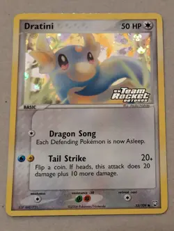 Dratini Team Rocket Returns Reverse Holo Stamped 53/109 Pokemon Card LP - Image 1