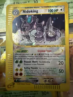 Pokemon TCG - Nidoking Crystal- 150/147 Aquapolis Holo Card Secret Ultra Rare - Image 2