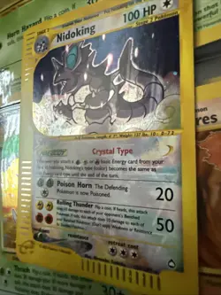 Pokemon TCG - Nidoking Crystal- 150/147 Aquapolis Holo Card Secret Ultra Rare - Image 3