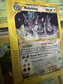 Pokemon TCG - Nidoking Crystal- 150/147 Aquapolis Holo Card Secret Ultra Rare - Image 4