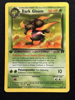 Dark Gloom 1st Edition Team Rocket 36/82 LP-NM Pokemon Card - Image 1