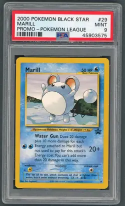 Pokemon Cards - PSA 9 Marill 29 - Black Star Promo Pokemon League - MINT - PSA9 - Image 1