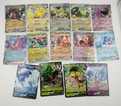 Lot Of - 14 - Ex And V Pokemon Cards Rare Holo Pikachu Cyclizar Promo All NM - Image 1