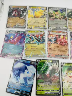 Lot Of - 14 - Ex And V Pokemon Cards Rare Holo Pikachu Cyclizar Promo All NM - Image 2
