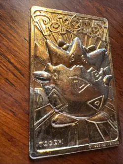POKEMON 23 KARAT GOLD PLATED TRADING CARDS ~ TOGEPI ~ 1999 Burger King HR - Image 1