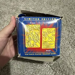 23K Gold Plated CHARIZARD Trading Card 1999 Burger King Pokemon Ball - Image 4