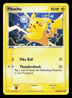 Pikachu 60/106 Common EX Emerald Pokemon Card - Image 1
