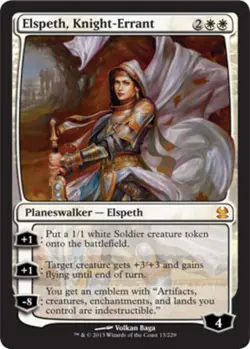 MTG Elspeth, Knight-Errant, Moderate Play, English Modern Masters - Image 1