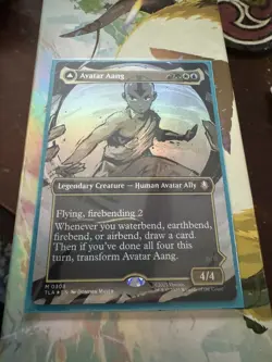 MTG Avatar Aang 0308 (Borderless) Foil Avatar: The Last Airbender TLA NM - Image 1