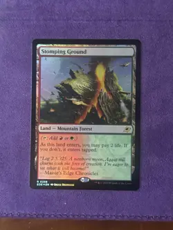 Stomping Ground FOIL 0258 Edge of Eternities - Shock Land - Image 3