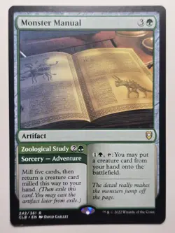 Monster Manual 242 Commander Legends Battle for Baldur's Gate NM mtg rare magic - Image 1