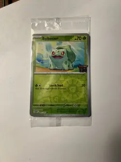 Bulbasaur (001/165 Pokemon, Scarlet & Violet 151 Stamped Best Buy Promo) Sealed. - Image 4