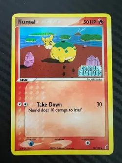 Pokemon TCG ex Crystal Guardians Numel 59/100 Reverse Holo LP - Image 1
