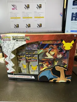 Pokemon TCG Celebrations Collection Lance's Charizard V Box 820650101625 - Image 1