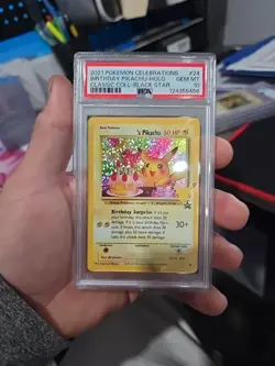 Birthday Pikachu 2021 Pokemon Celebrations PSA 10 GEM MT - Image 1
