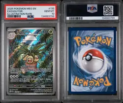 2025 Pokemon Mega Evolutions Exeggutor #135 Illustration Rare PSA 10 - Image 3