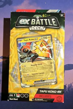 Pokemon ex Battle Deck Tapu Koko ex Factory Sealed Box Ready To Play Deck - Image 1
