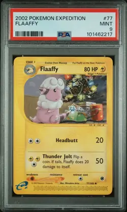 2002 Pokemon Expedition 77 Flaaffy PSA 9 Mint - Image 1