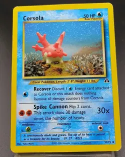 Corsola 37/75 Neo Discovery Non-Holo Uncommon - Pokemon TCG- WOTC - Image 1