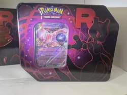 New Sealed Pokemon TCG Destined Rivals Team Rocket Tin Set of all 3 Mewtwo Promo - Image 3