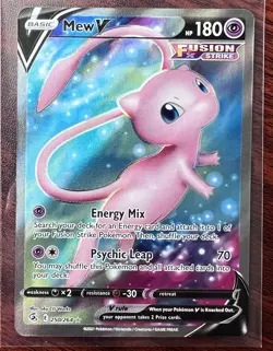 Pokemon- Mew V (Holo) 250/264 Fusion Strike - Image 1