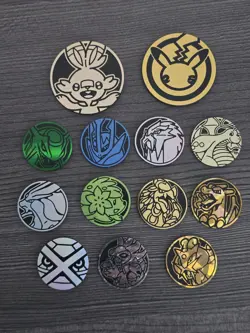Pokemon Jumbo and Standard Flip Coins Bundle - Pokemon TCG Official Accessory - Image 1