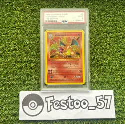 Pokemon Charizard Base Set Fanart Acrylic Slab Display Piece - Image 1