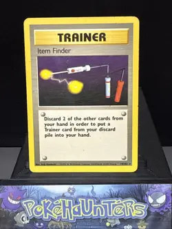 PokemonI Card Item Finder 74/102 Rare Trainer WOTC Base Set Played - Image 1