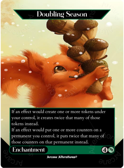 Doubling Season - Full Art Altered Art Custom Cards - Image 1