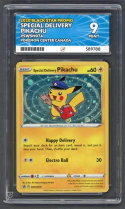 Pokemon Cards - ACE 9 Special Delivery Pikachu SWSH074 Pokemon Center Canada PSA - Image 1