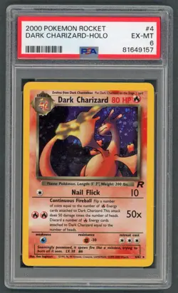 Pokemon Cards - PSA 6 Dark Charizard 4/102 - Team Rocket - EX-MT - PSA6 - Image 1