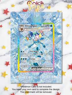 Glaceon Ex 150/131 -Pokemon Prismatic Evolution-Magnetic Card Case+Artwork+Stand - Image 1