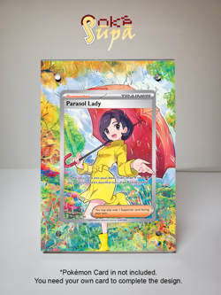 Parasol Lady 238/182 - Pokemon ParadoxRift- Magnetic Card Case + Artwork + Stand - Image 1