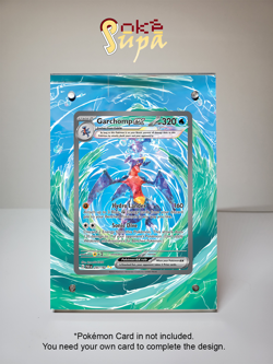 Garchomp EX 245/182 - Pokemon Paradox Rift -Magnetic Card Case + Artwork + Stand - Image 1