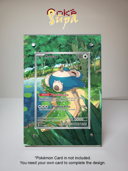 Snorlax Promo 051 - Pokemon 151 - Magnetic Card Case + Artwork + Stand - Image 1
