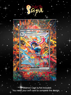 Greninja 214/162 - Pokemon Twilight Masquerade- Magnetic Card Case+Artwork+Stand - Image 1