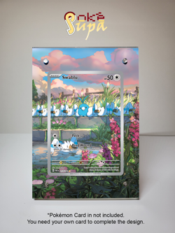 Swablu 213/182 - Pokemon Paradox Rift - Magnetic Card Case + Artwork + Stand - Image 1