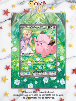 Clefairy EX 184/159 - Pokemon Journey Together -Magnetic Card Case+Artwork+Stand - Image 1