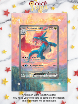 Salamence Ex 187/159 -Pokemon Journey Together -Magnetic Card Case+Artwork+Stand - Image 1