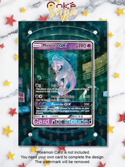 Mewtwo GX 78/73 - Pokemon Shining Legends -Magnetic Card Case+Artwork+Stand - Image 1