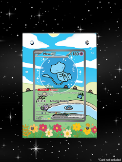 Mew Ex 232/091 - Pokemon Paldean Fates - Magnetic Card Case + Artwork + Stand - Image 1