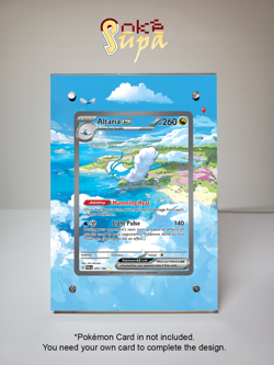 Altaria EX 253/182 - Pokemon Paradox Rift - Magnetic Card Case + Artwork + Stand - Image 1